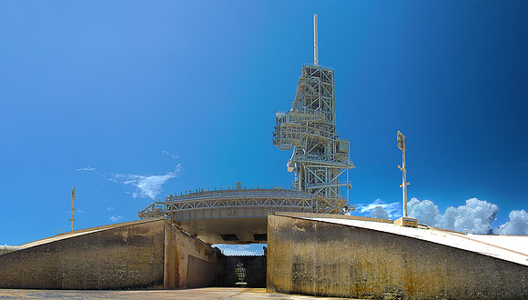 Flame trench at launch pad 39A